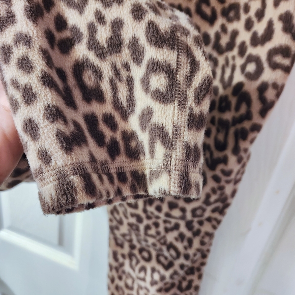 Joe Fresh Fleece Leggings Leopard / Cheetah Print Womens Small - Picture 5 of 10
